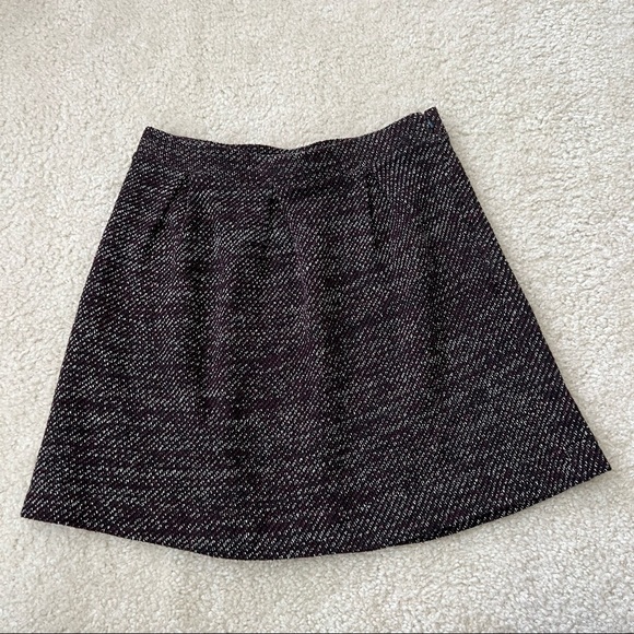 Madewell Tweed Purple Skirt Size M - Picture 1 of 3